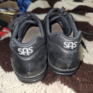 SAS Womens  Black Lace-Up Sneakers